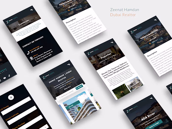 Dubai Luxury Real Estate Brand and Web Design