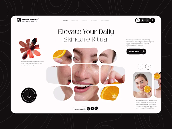 Landing Page Design for Skincare & Healthcare Brand