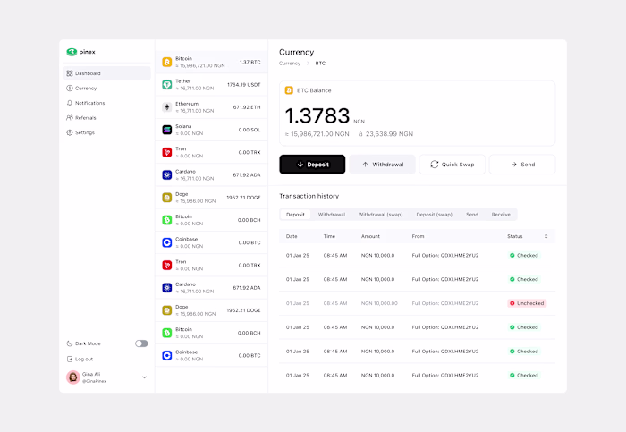 Designing a Multi-Currency Crypto Exchange for Pinex
