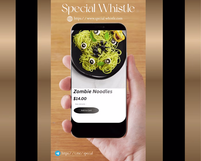 Halloween-Themed Mobile Ordering App Design