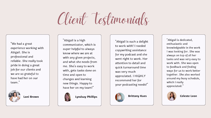 Client Testimonials