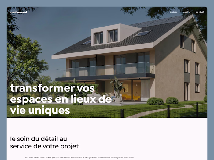 Medina.archi gets a tailored, minimal site 