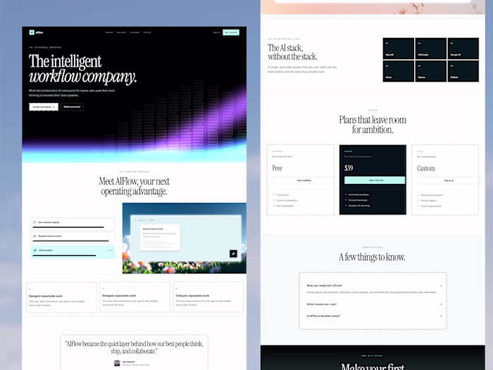 AI SaaS Landing Page Design