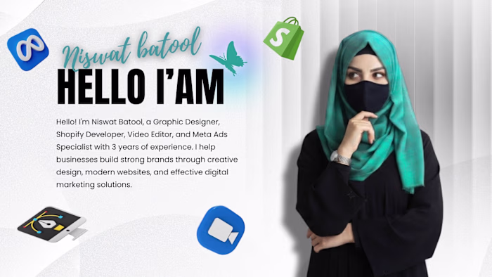 Hello I am NIswat Batool ,a graphic designer and store devel...