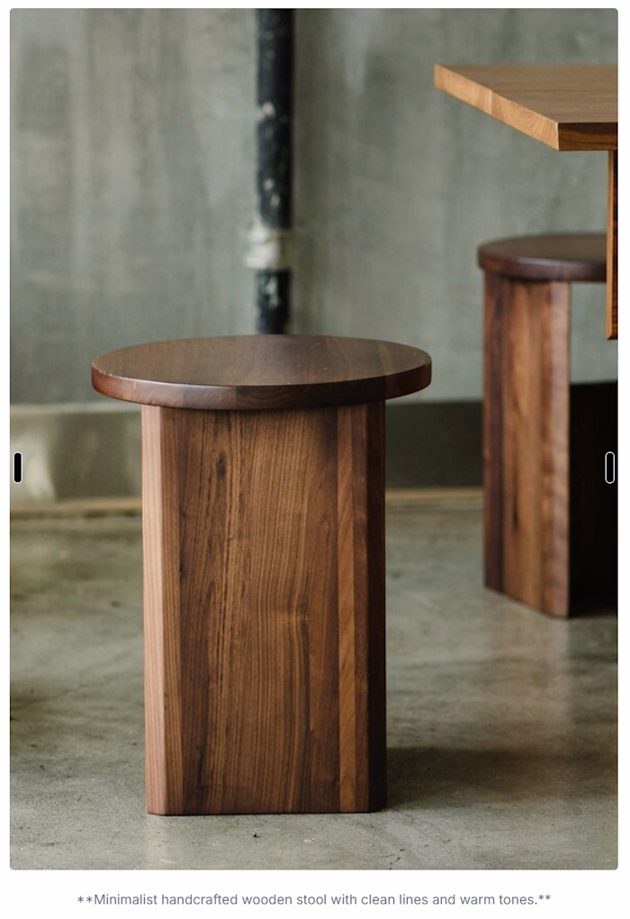 Heirloom Solid Wood Stool Product Description