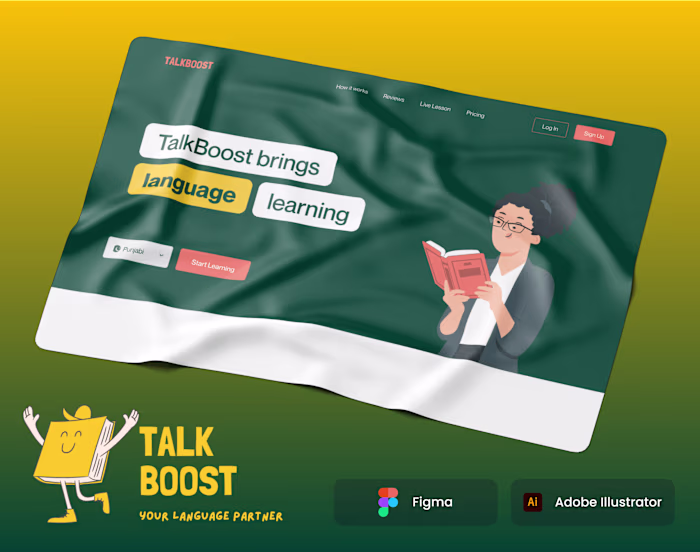 Talk Boost Landing Page Design