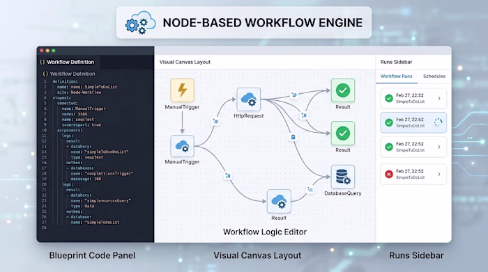 Real-Time Node-Based Workflow Canvas Development