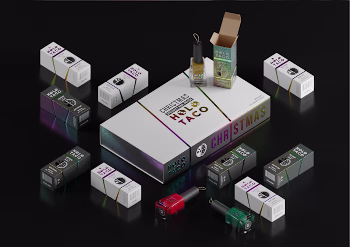 Christmas nail polish set - HOLO TACO on Behance