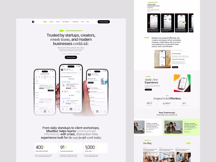 Meetlioz | Framer Landing Page Design & Development