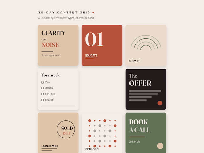 30-Day Instagram Content System — Coaching Brand