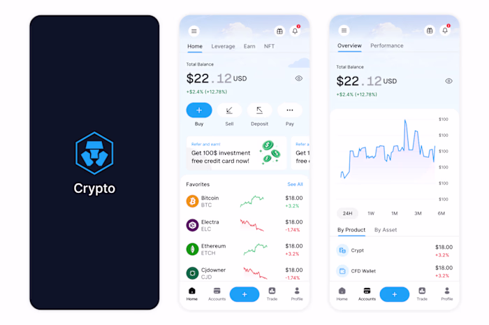 Crypto App redesign 