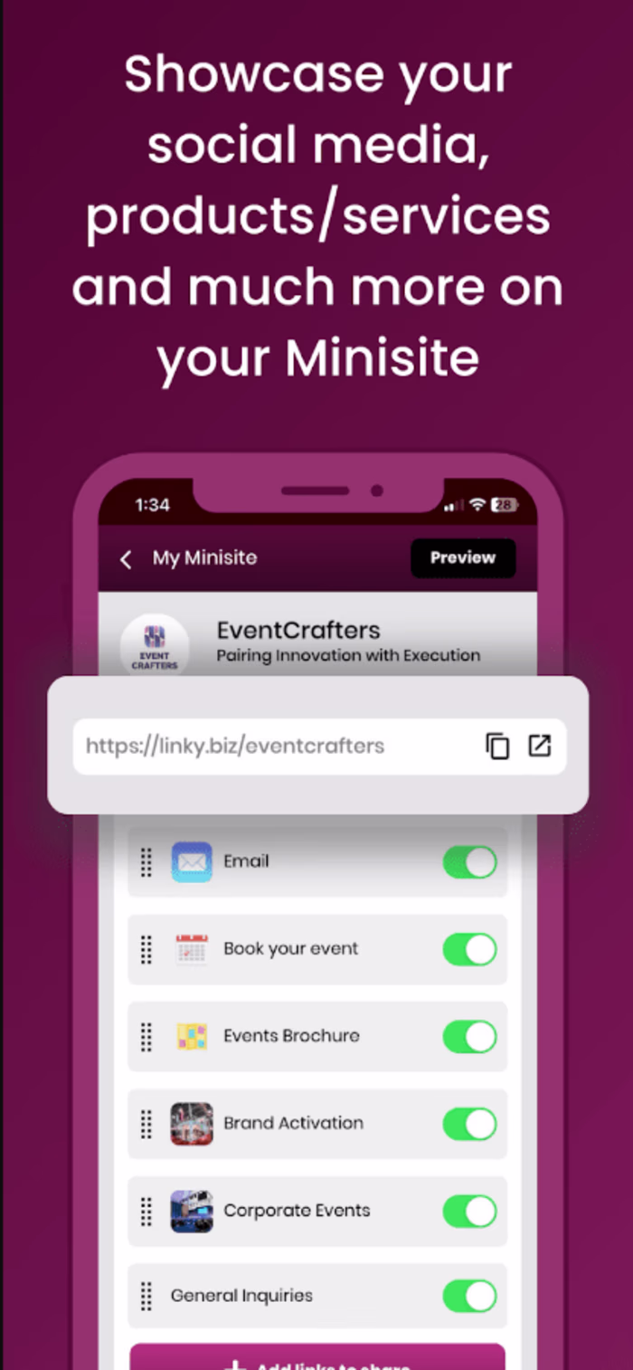 Linky APP UI UX Design and Development