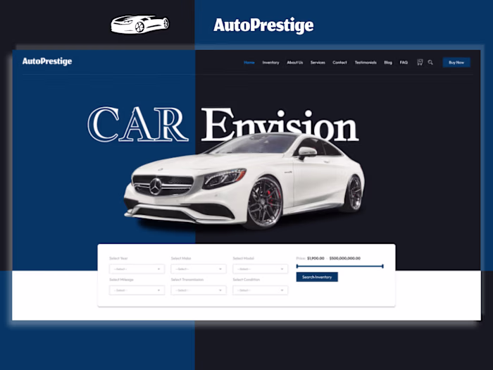 AutoPrestige Car Dealership Website UI Design