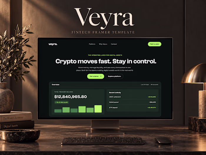 Veyra - Fintech & Crypto Framer Template