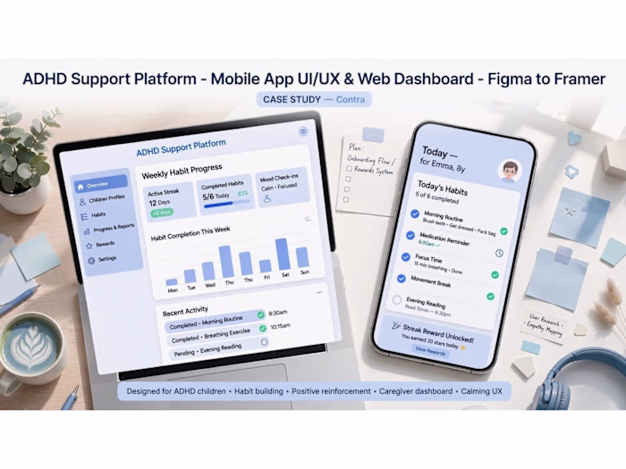 Parenting Support App | UI/UX Design in Figma & Framer