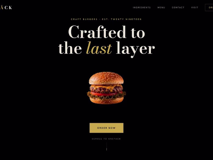 STÄCK - Burger Joint Website