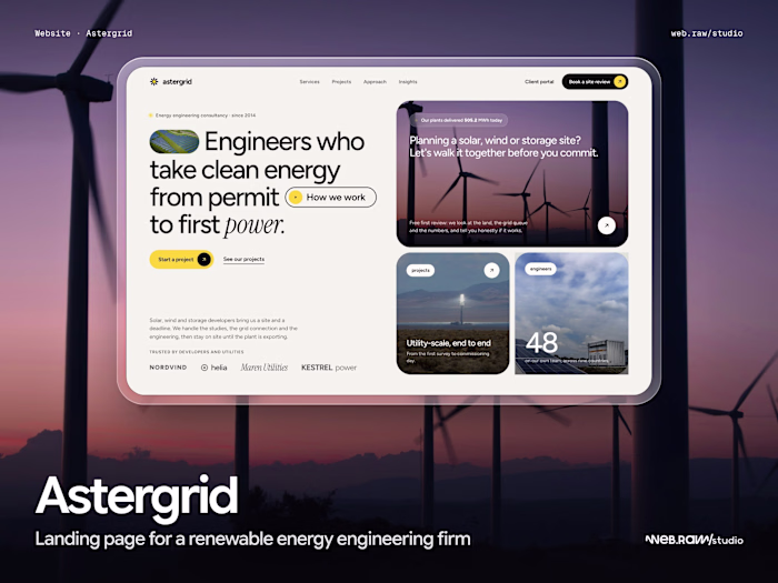 Astergrid — Landing Page for a Renewable Energy Firm