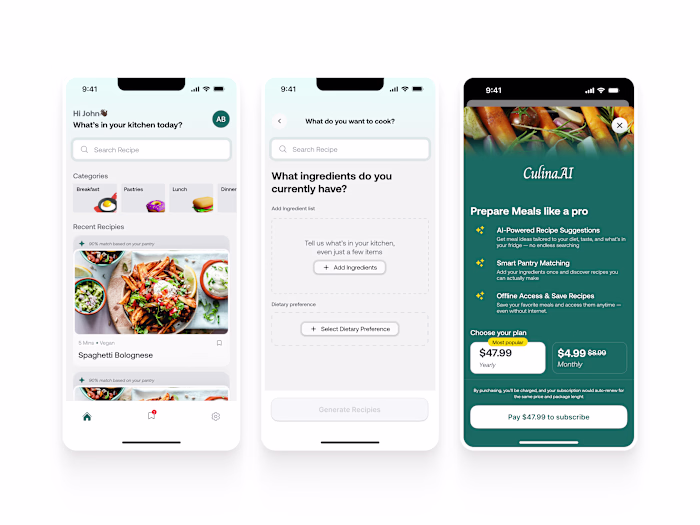 Culina AI – Personalized Recipes from Your Pantry