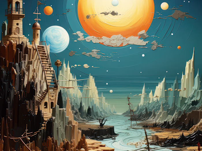 Salvador Dali Inspired Landscape