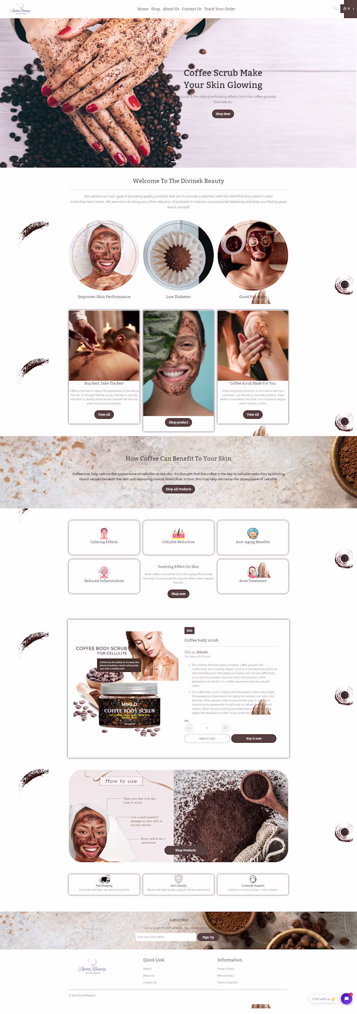 I Created a Shopify Store for Coffee Body Scrub.