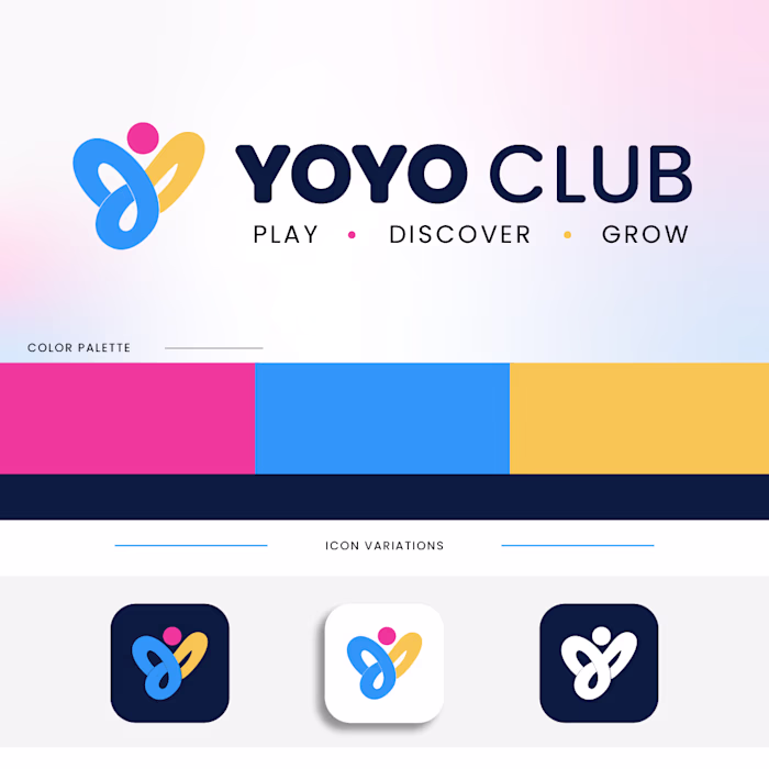 YOYO Club Logo combines a