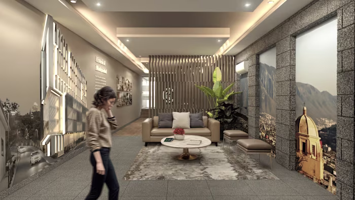 I really love this showroom design.
