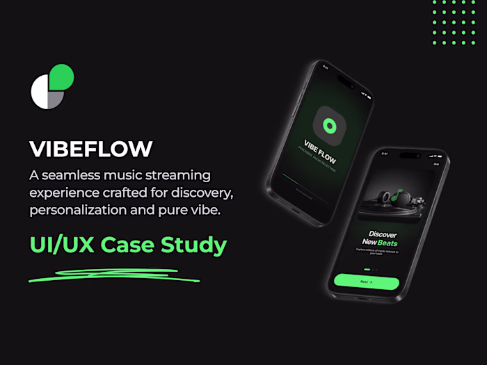 VibeFlow: Music Streaming Mobile App UI/UX Case Study