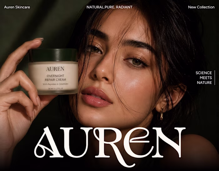 Auren: Premium Skin Care Web Design | Brand Identity