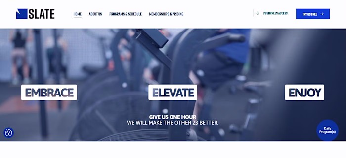 Gym website for Slate Strength & Conditioning (WordPress)