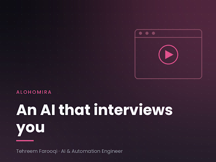 AlohoMira: An AI That Interviews You and Scores the Answers