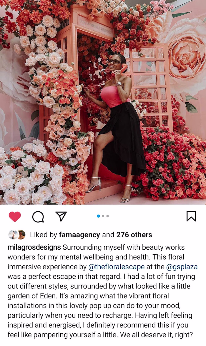 Milagros designs Instagram posts