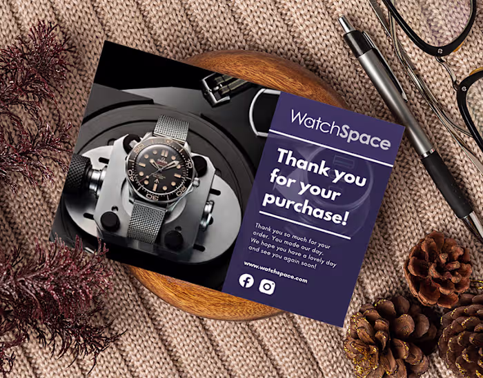 Thank You Card Designs: WatchSpace 