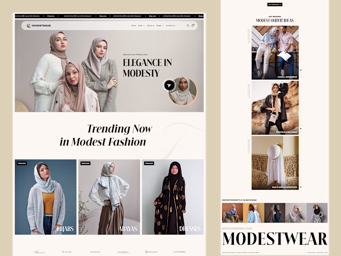 Fashion & E-commerce Website Design - ModestWear