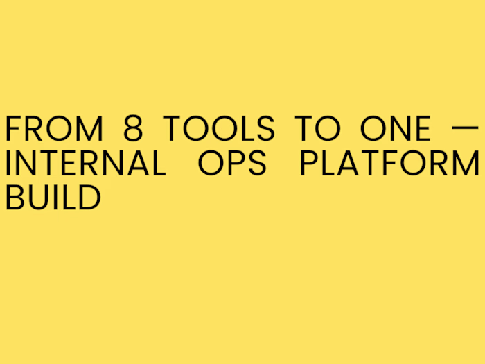 From 8 Tools to One