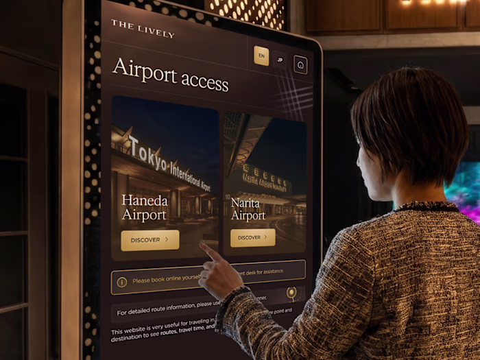 Screen interface for Self-check-in kiosk