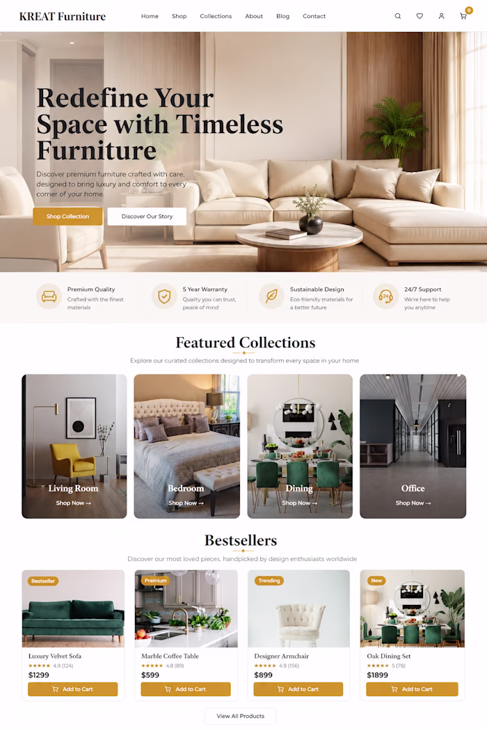 Designed and developed a premium