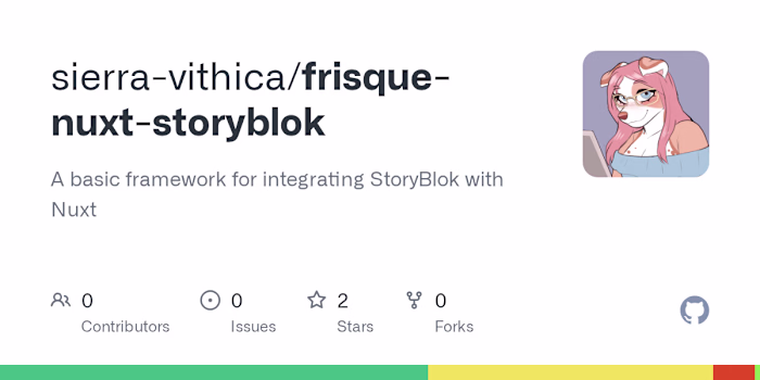 Frisque StoryBlok Starter Kit Development