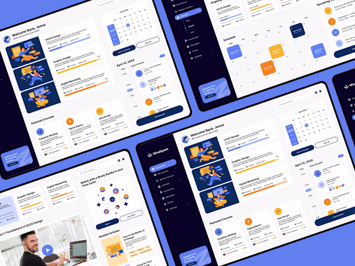 Online Learning Dashboard Design