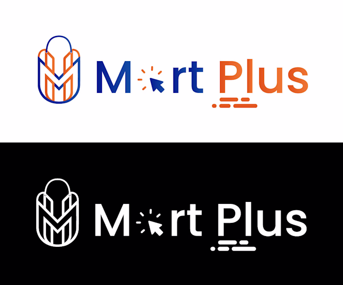 H&M Mart Plus Logo Design.
