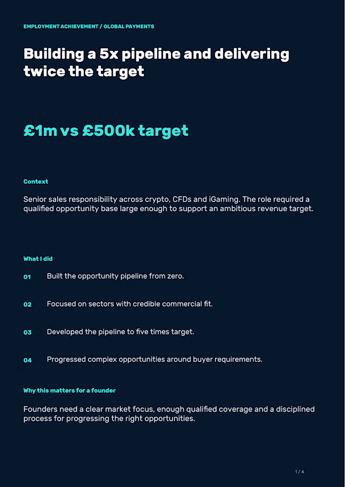 5x Pipeline Built — £1m vs £500k Target