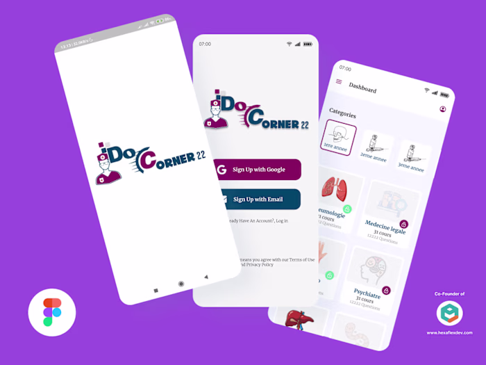 E-learning quiz / Mobile App Design