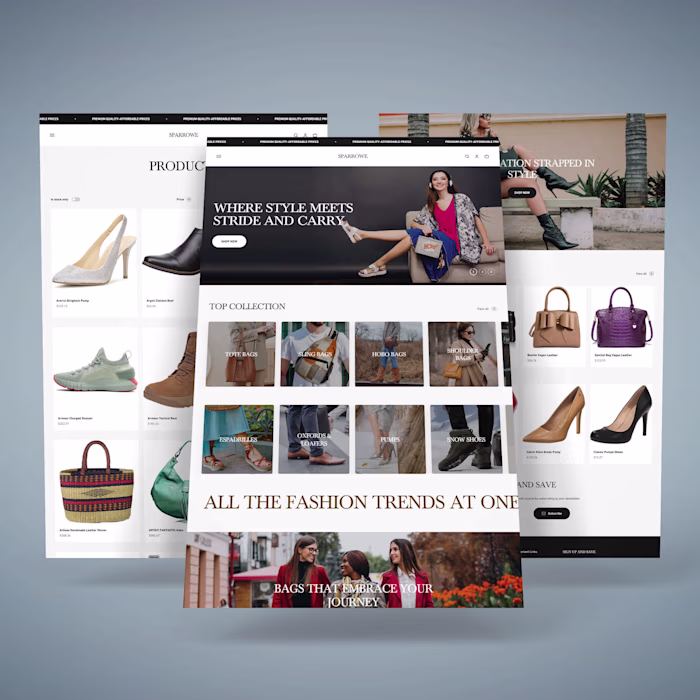 Shopify Luxury Bags & Shoes Store | Shopify Ecommerce