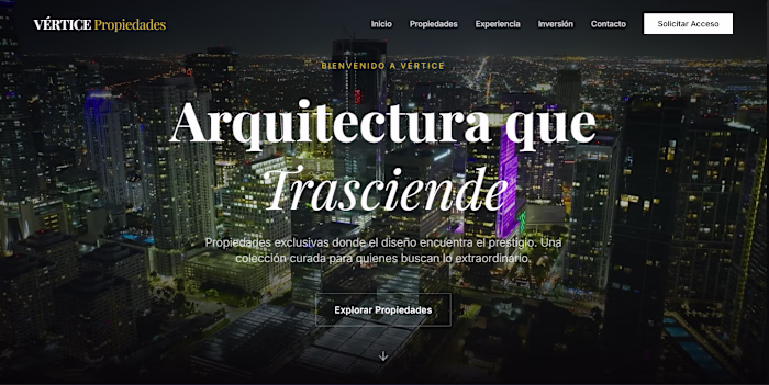 Landing page for Miami real
