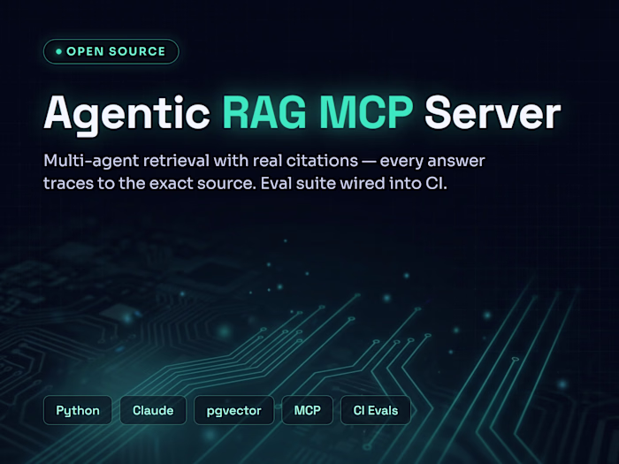 Open-source agentic RAG served over