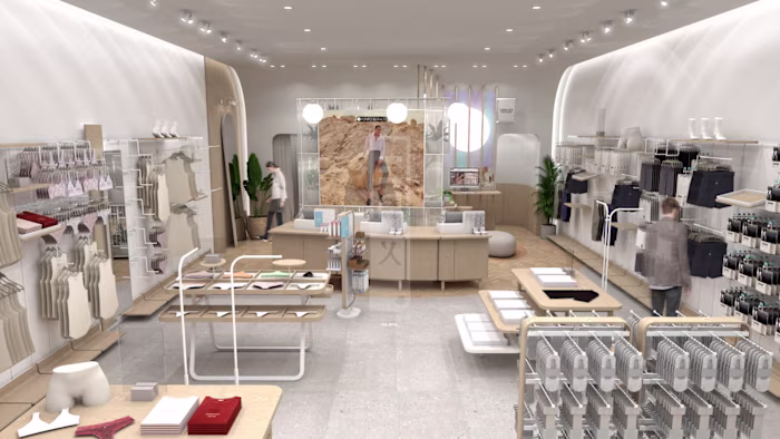 3D render of Retail desing