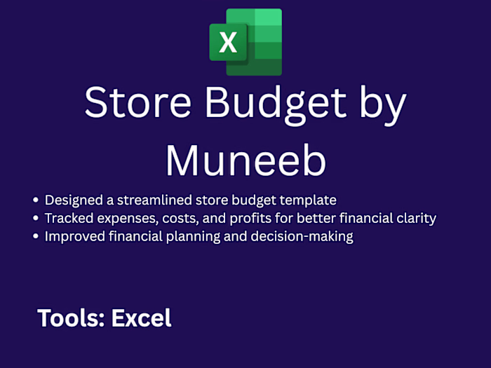 Store Budget by Muneeb