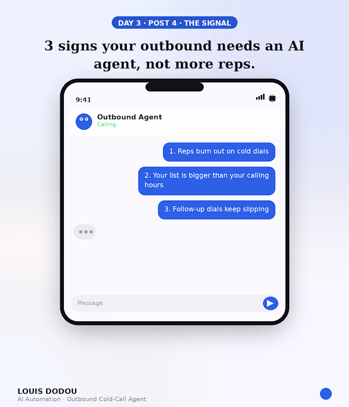 3 signs your outbound needs