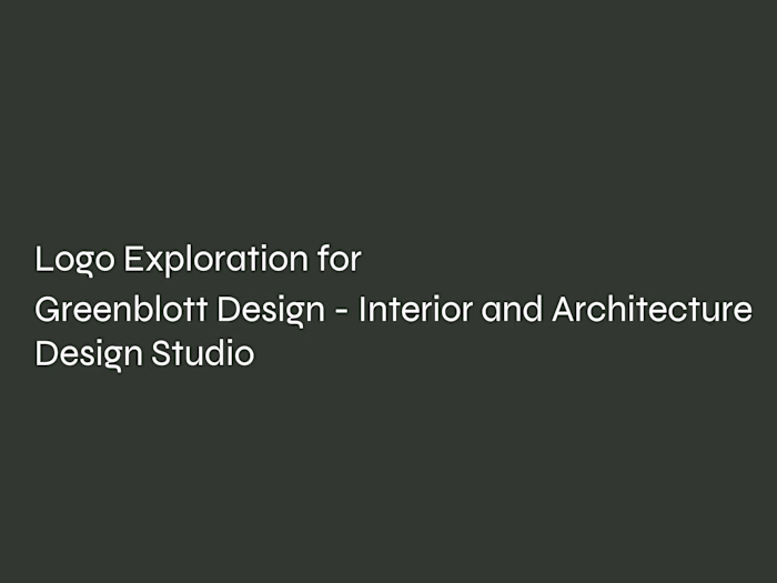 Logo Concept Set for Greenblott Design