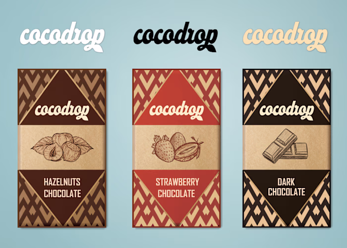 CocoDrop Chocolate Package Design