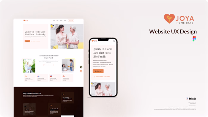 Joya Home Care Website Redesign